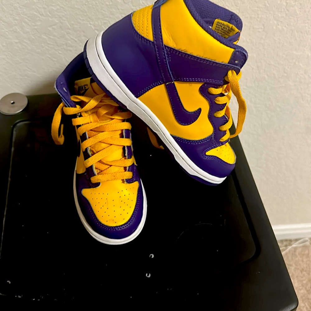 Purple and white Dunks size 13.5 almost new